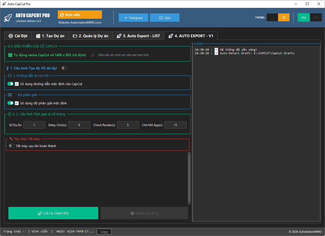Auto Capcut Pro V3.5